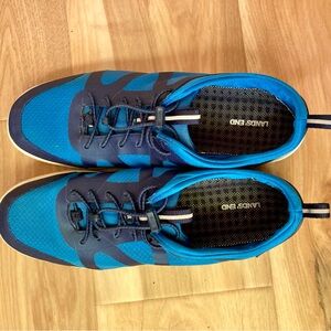 Lands' End Blue Women’s water Sneakers Lightweight Performance Design size 9.5